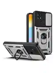 Серебряный чехол противоударный armors для Xiaomi Redmi 10C и Poco C40 / Редми 10С и Поко С40