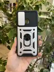 Серебряный чехол противоударный armors для Xiaomi Redmi 10C и Poco C40 / Редми 10С и Поко С40