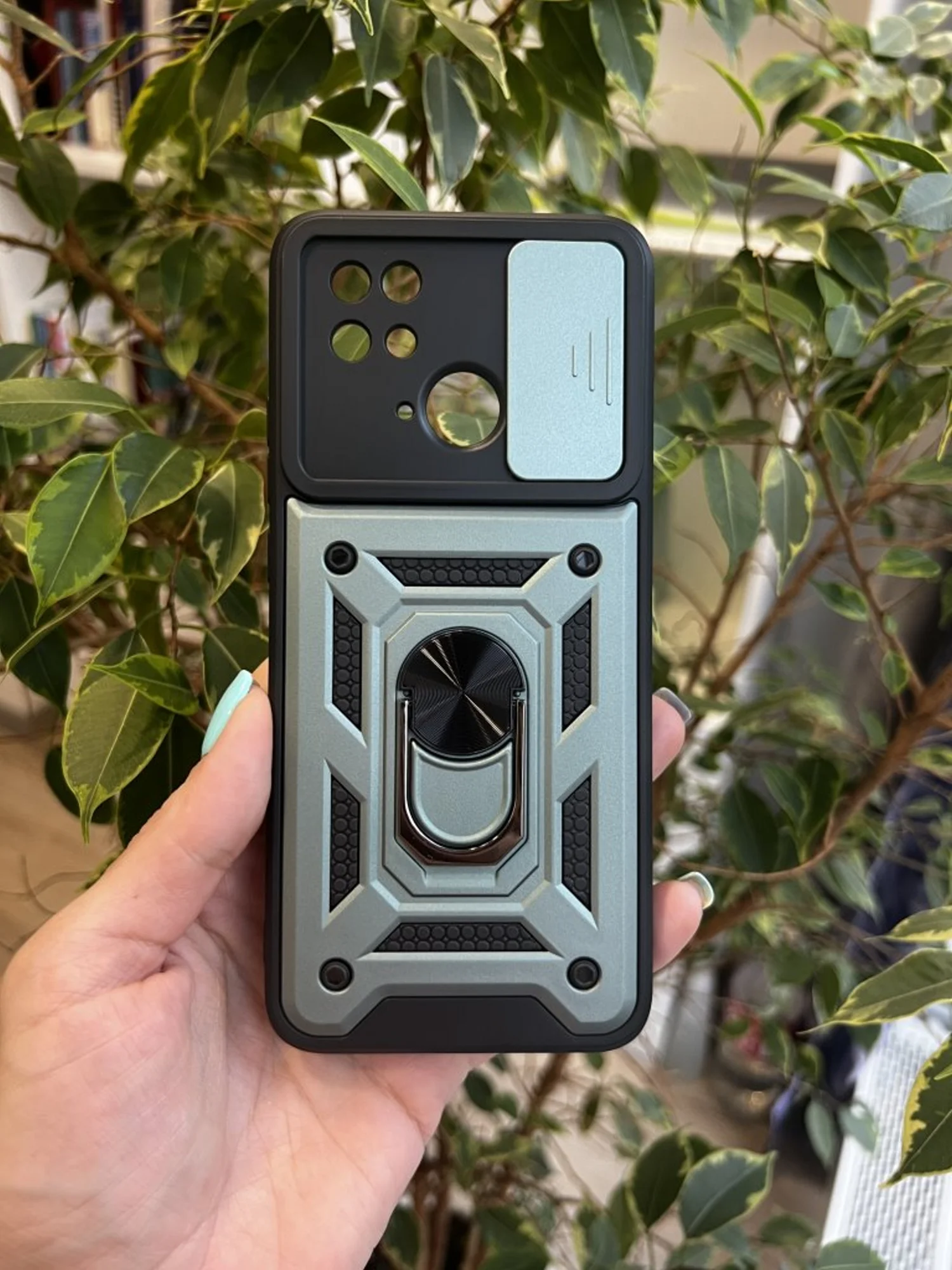 Зеленый чехол противоударный armors для Xiaomi Redmi 10C и Poco C40 / Редми 10С и Поко С40