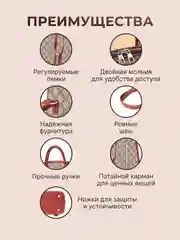 Бежевый меланж рюкзак женский кожаный маленький городской