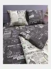 Постельное белье на резинке 2 сп /евро / семейный Бязь ivSubelIa Новости, 70x70