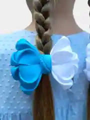 Голубой бантики для волос / Резинки для волос / Резинки/ Школьные бантики/ Зажим