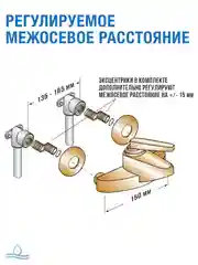 Смеситель для ванны душа настенный для мойки, для душевой кабины без излива