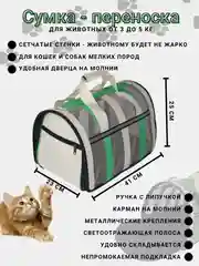 Зеленый сумка-переноска для кошек и собак