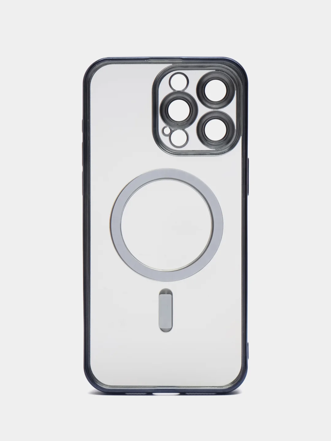 Синий силиконовый чехол для iPhone 15 Pro Max с магнитами MagSafe