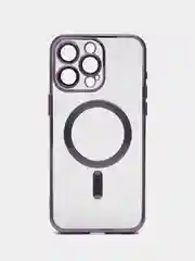 Фиолетовый силиконовый чехол для iPhone 15 Pro Max с магнитами MagSafe