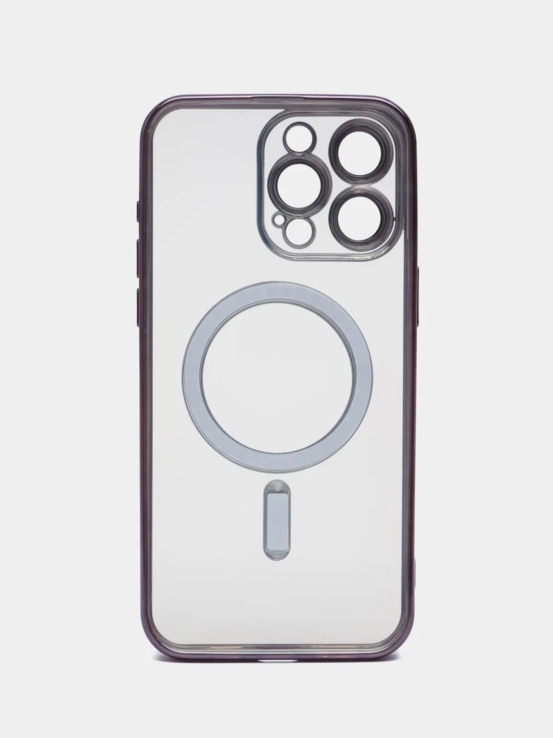 Фиолетовый силиконовый чехол для iPhone 15 Pro Max с магнитами MagSafe