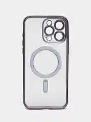 Фиолетовый силиконовый чехол для iPhone 15 Pro Max с магнитами MagSafe