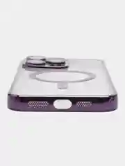 Фиолетовый силиконовый чехол для iPhone 15 Pro Max с магнитами MagSafe