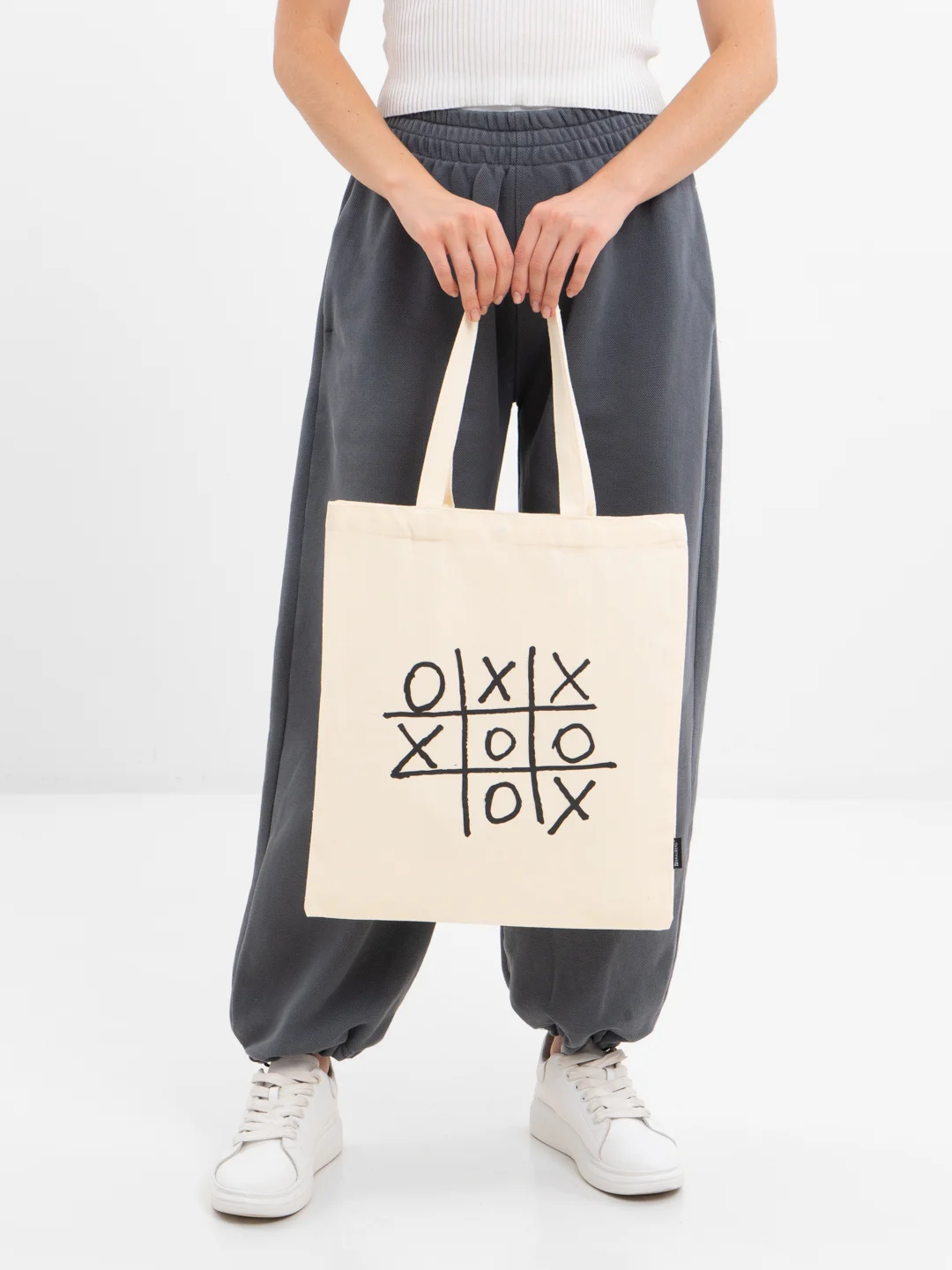 Сумка шоппер Brauberg Premium Tic tac toe, женская, шопер на кнопке с карманом, 40х35 см