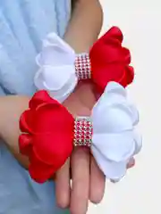 Красный бантики для волос / Резинки / Школьные бантики/ Зажим / Зажим для волос