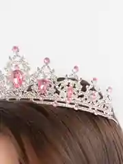 Розовый корона, диадема свадебная для невесты на голову