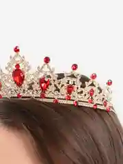 Алый корона, диадема свадебная для невесты на голову