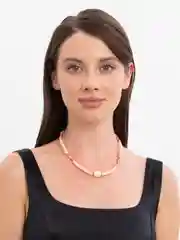 Розовый чокер из каучука на шею, разные цвета