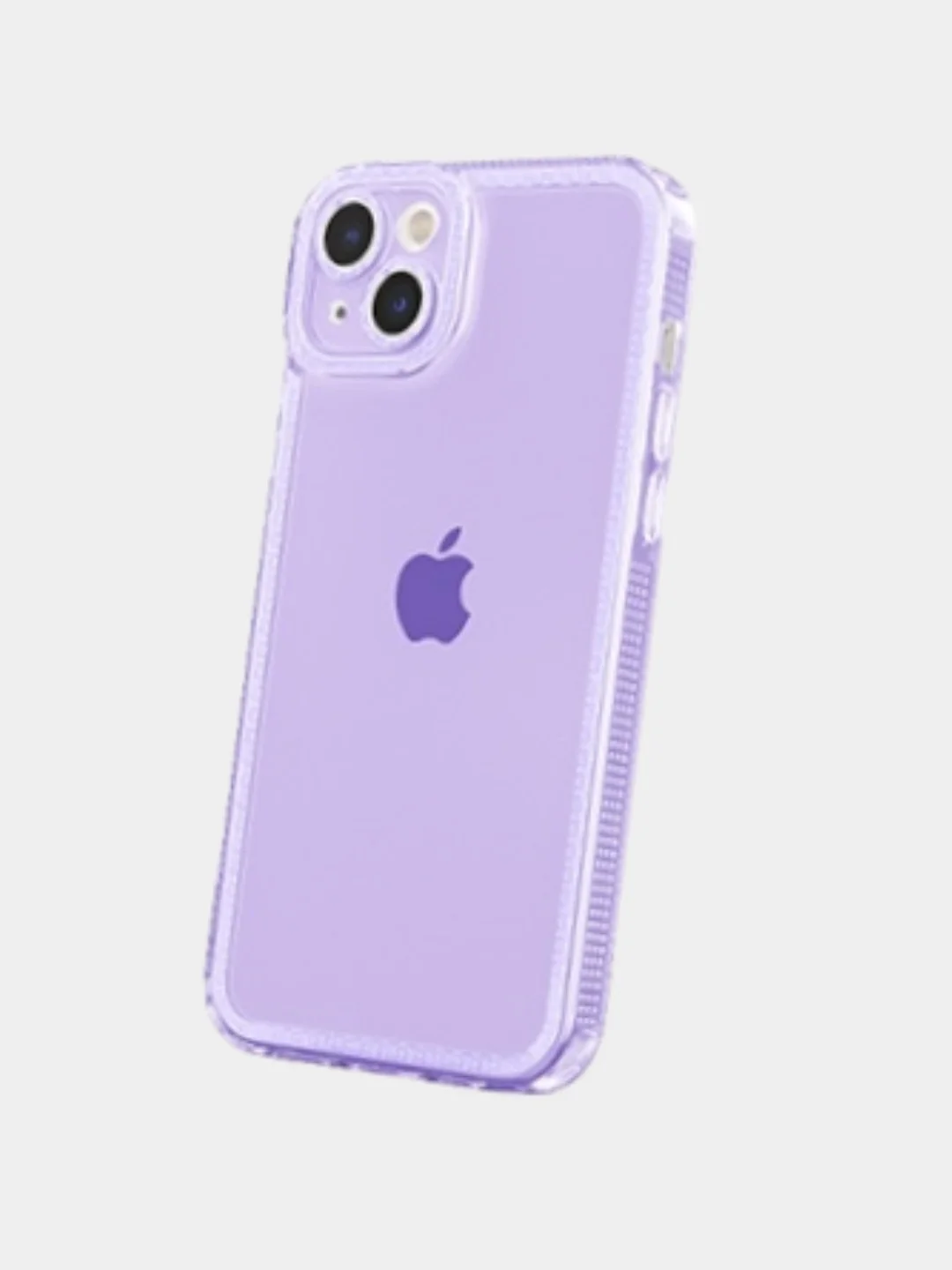 Сиреневый чехол силиконовый с эффектом блесток для iPhone 12/13/14 Plus/Pro/Max