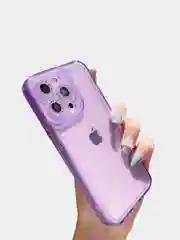 Прозрачный чехол силиконовый с эффектом блесток для iPhone 12/13/14 Plus/Pro/Max