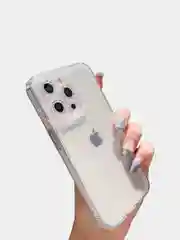 Прозрачный чехол силиконовый с эффектом блесток для iPhone 12/13/14 Plus/Pro/Max