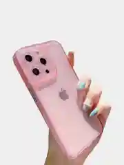 Розовый чехол силиконовый с эффектом блесток для iPhone 12/13/14 Plus/Pro/Max