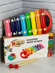Музыкальные инструменты для малыша Ксилофон металлофон детский развивающий музыка звуки