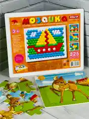 Развивающая игра Мозаика пластиковая детская пазл деревянный животные игрушки для малышей