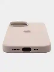 Бежевый меланж apple iPhone 15 Pro Max, Айфон 15 чехол Silicone обьемный с принтом для iPhone 15 Pro max