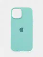 Бирюзовый apple iPhone 15 Pro Max, Айфон 15 чехол Silicone обьемный с принтом для iPhone 15 Pro max