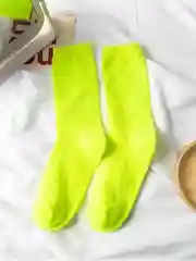 Лимонный носки унисекс, хлопок, высокие, в рубчик