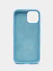 Голубой apple iPhone 15 Pro Max, Айфон 15 чехол Silicone обьемный с принтом для iPhone 15 Pro max
