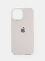 Белый apple iPhone 15 Pro Max, Айфон 15 чехол Silicone обьемный с принтом для iPhone 15 Pro max