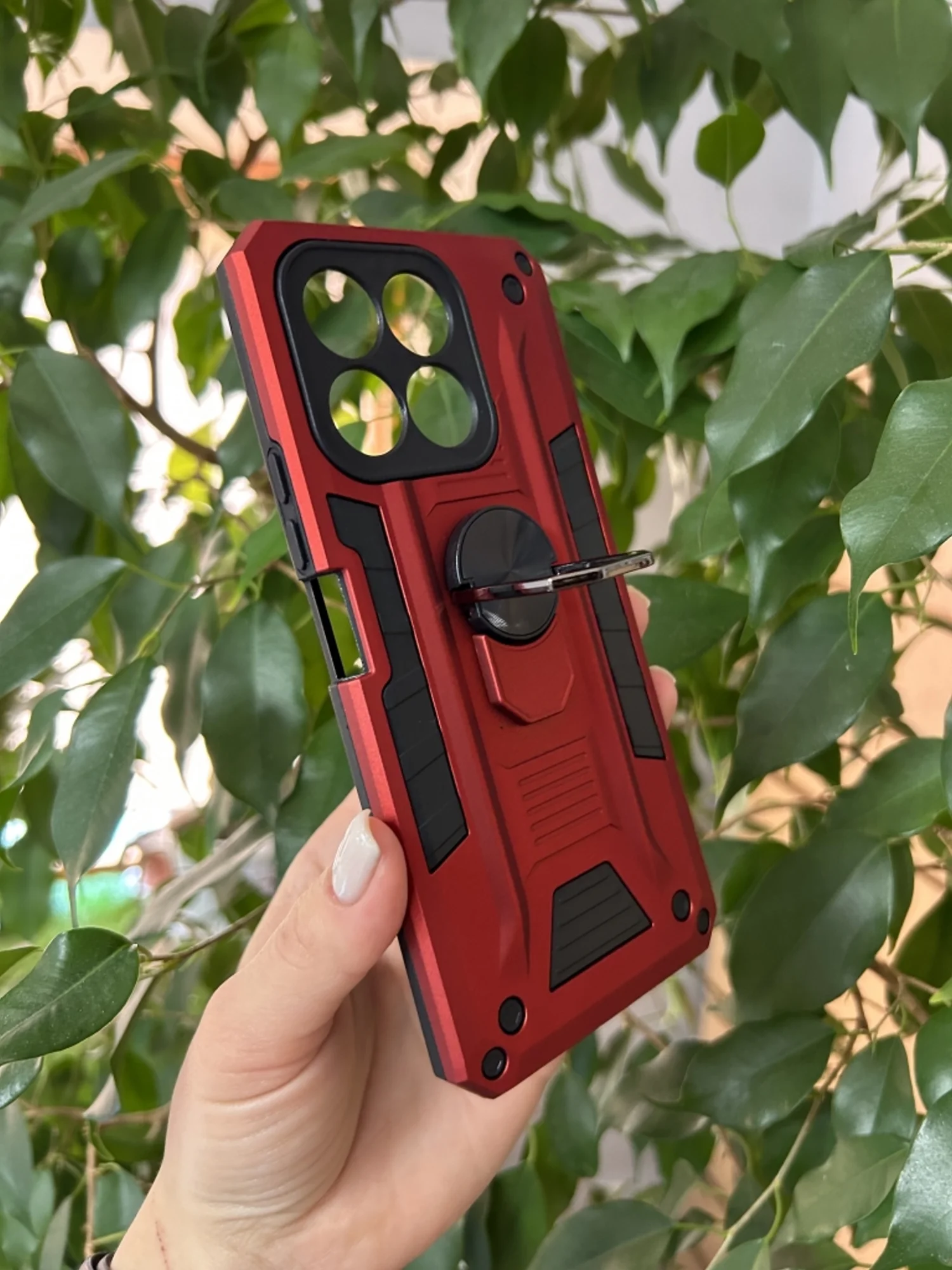 Красный чехол противоударный military для Honor X8A / Хонор Х8А