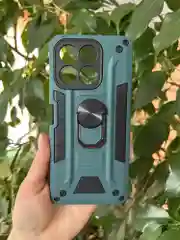 Тёмно-зелёный чехол противоударный military для Honor X8A / Хонор Х8А