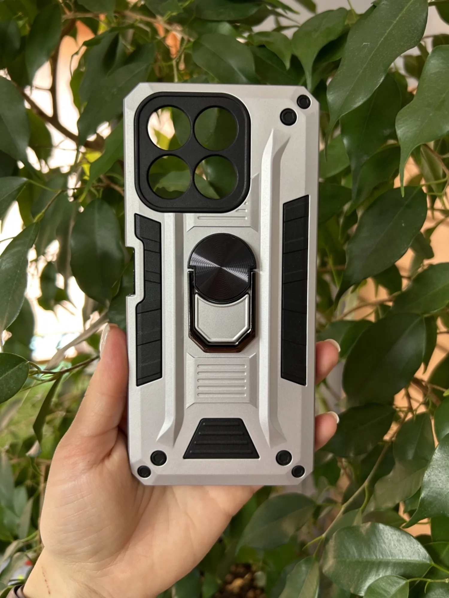 Серебряный чехол противоударный military для Honor X8A / Хонор Х8А