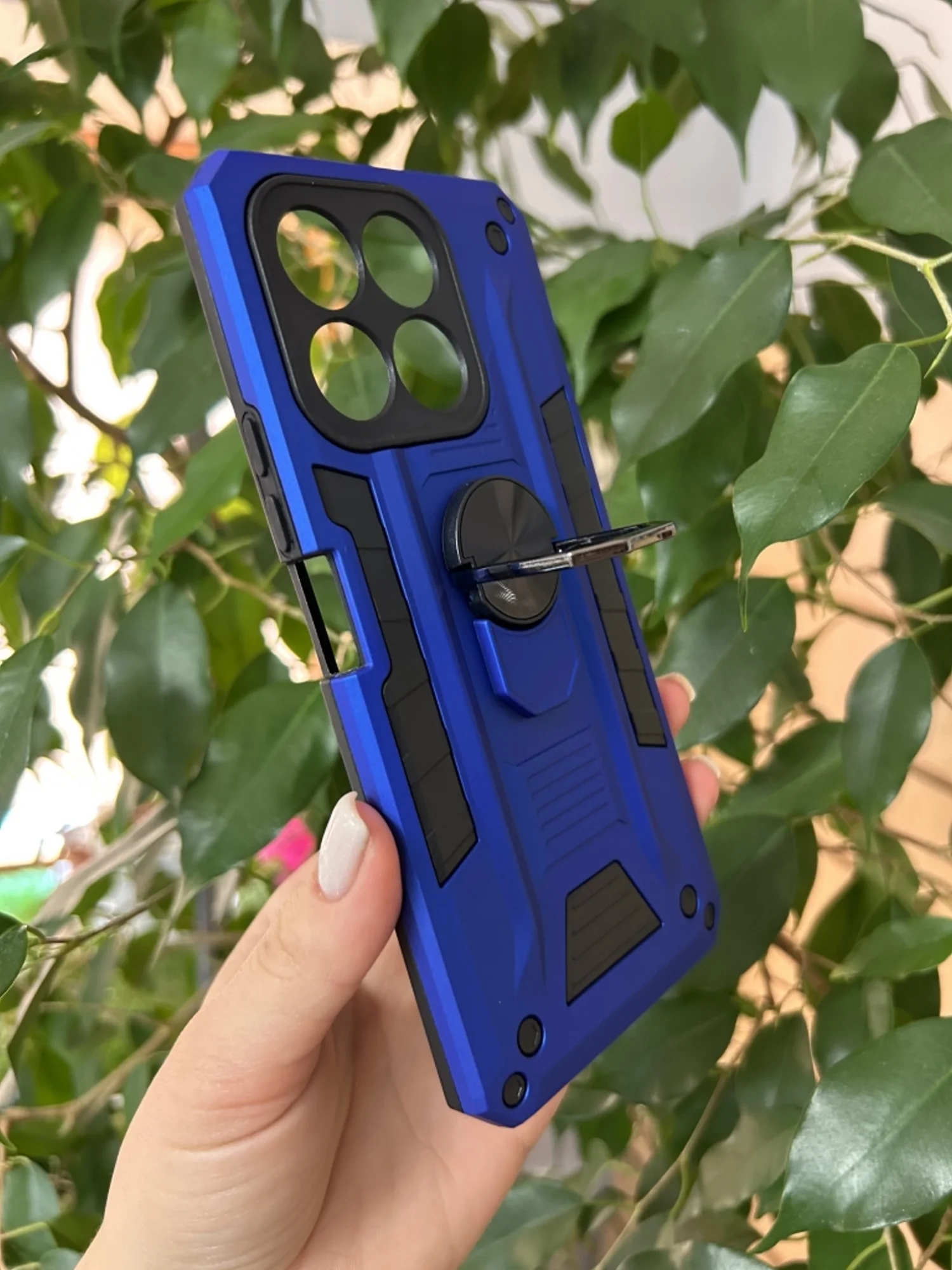Синий чехол противоударный military для Honor X8A / Хонор Х8А