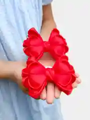 Красный бантики для волос/ Школьные бантики/ Резинки/ Зажим для волос/