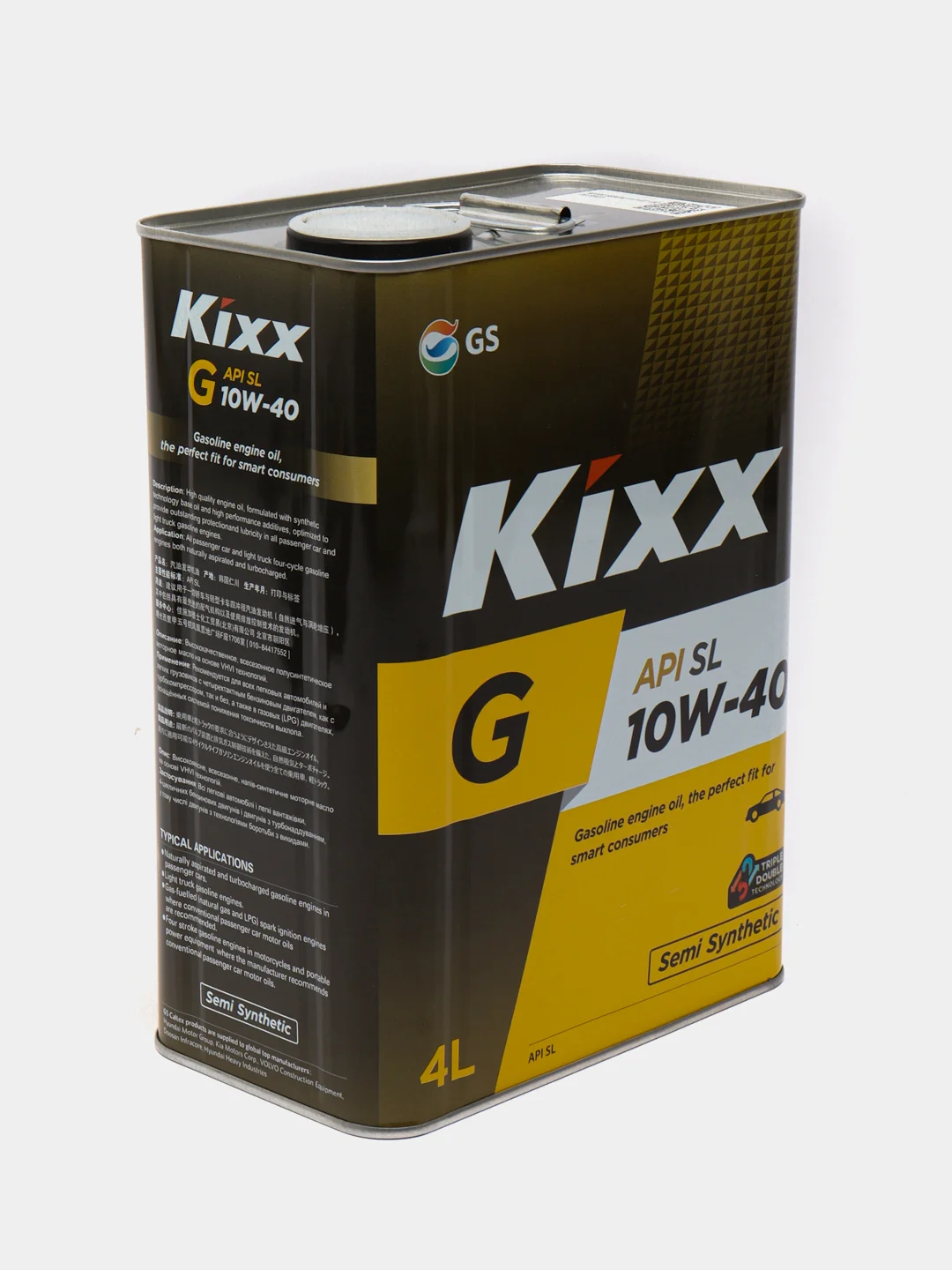 Полусинтетическое моторное масло Kixx G 10W-40 API SL - 4 л