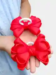 Красный бантики для волос/ Школьные бантики/ Резинки/ Зажим для волос/