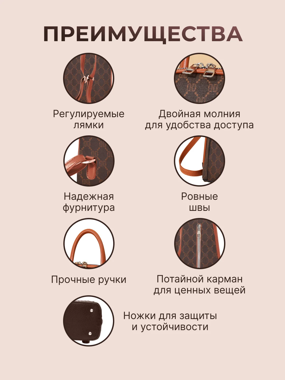 Шоколадный рюкзак женский кожаный маленький городской