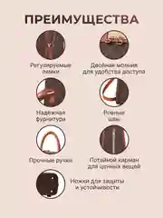 Шоколадный рюкзак женский кожаный маленький городской