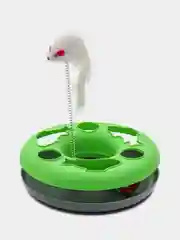 Зеленый интерактивная игрушка для кошек "Трек с шариком и мышкой"