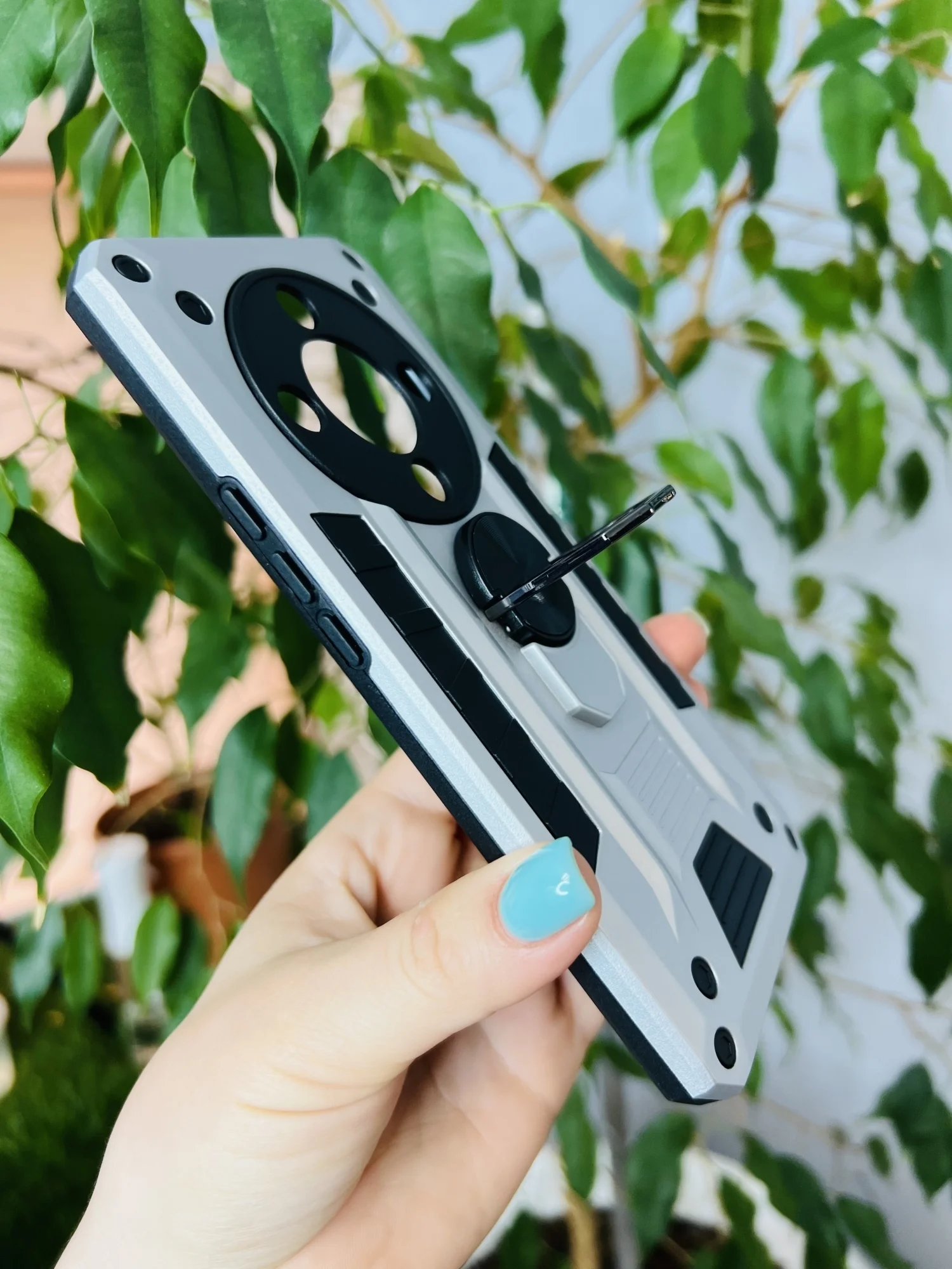 Серебряный чехол противоударный military для Honor X9B / Хонор Х9В