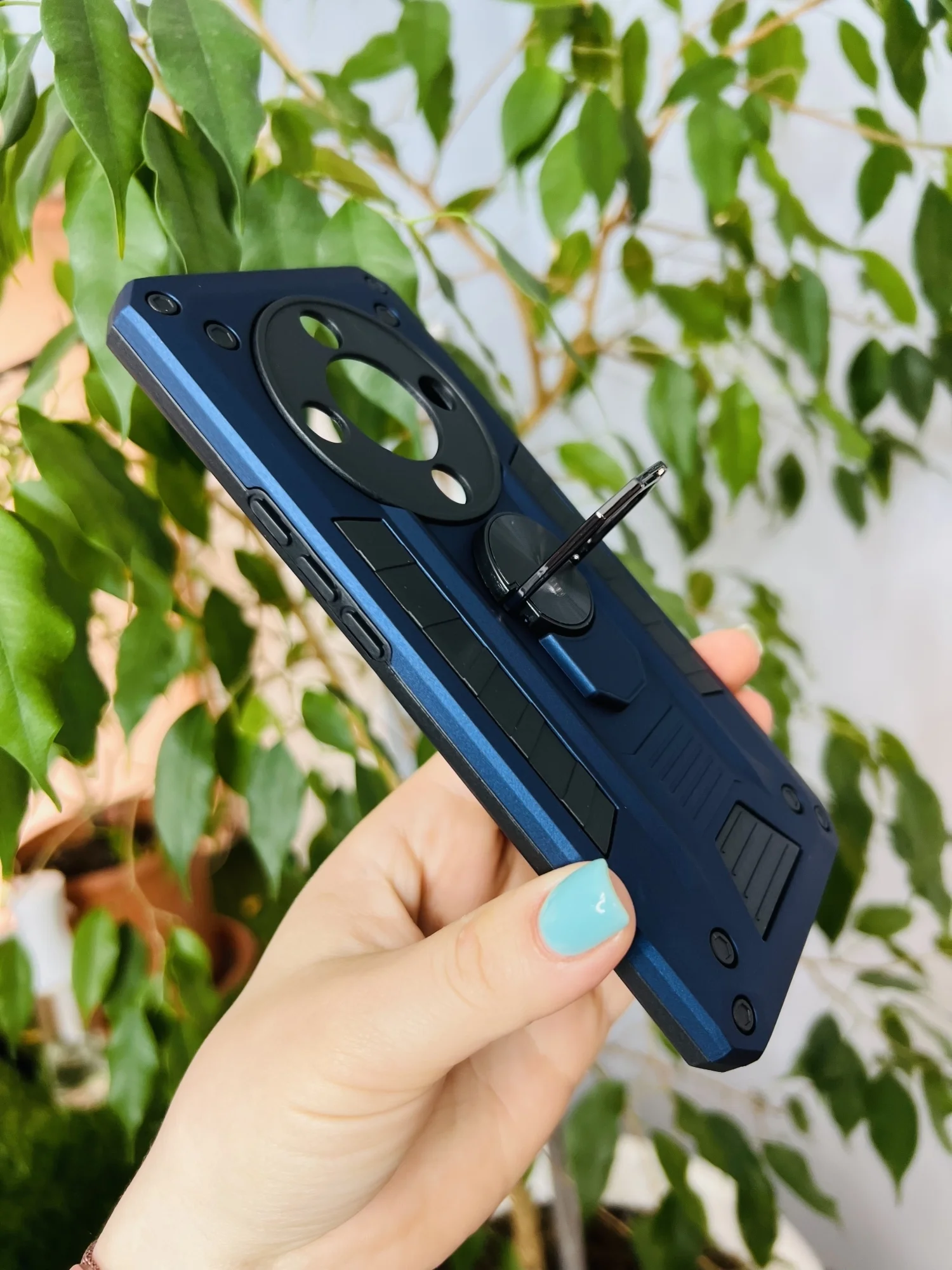 Темно-синий чехол противоударный military для Honor X9B / Хонор Х9В