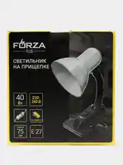 FORZA Светильник на прищепке, E27, 40Вт, 220В, гнущаяся ножка 10см, шнур 75см, 5 цветов