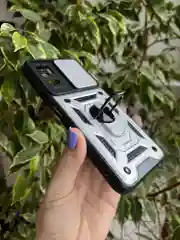 Серебряный чехол противоударный armors для Xiaomi Redmi Note 10 5G и Poco M3 Pro и Redmi Note 10T
