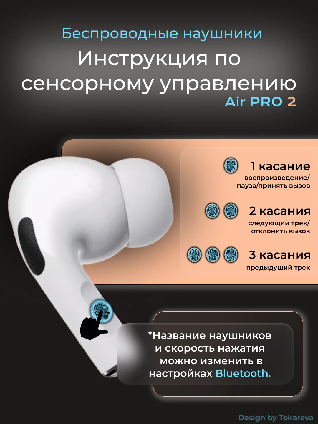 Беспроводные наушники Air Pro 2 Ultima Qality с шумоподавлением и прозрачностью