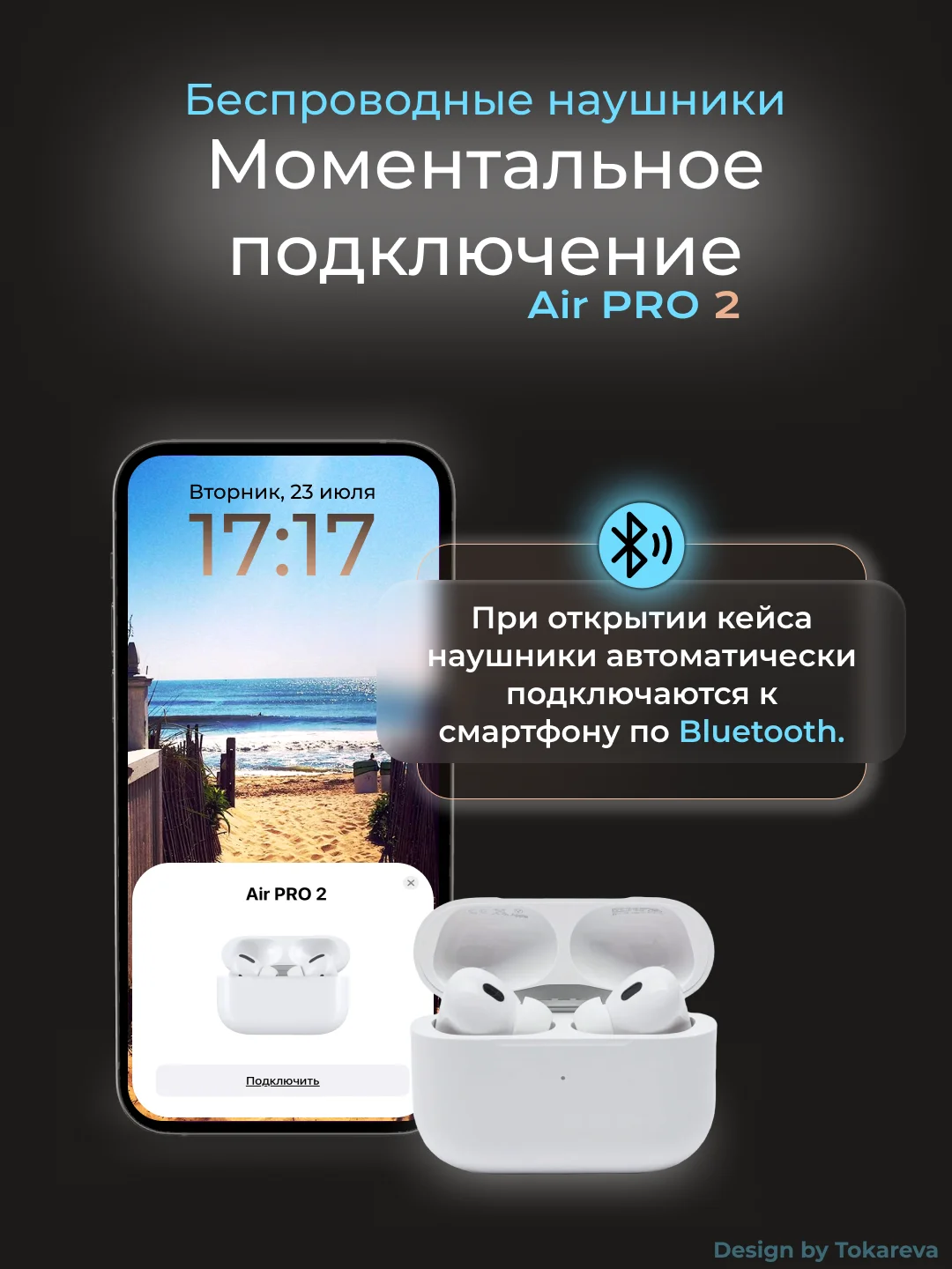 Беспроводные наушники Air Pro 2 Ultima Qality с шумоподавлением и прозрачностью