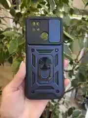Темно-синий чехол противоударный armors для Xiaomi Redmi 9C и 10A / Редми 9С и 10А с защитой камеры