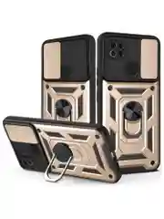 Золотой чехол противоударный armors для Xiaomi Redmi 9C и 10A / Редми 9С и 10А с защитой камеры