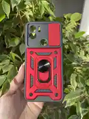 Красный чехол противоударный armors для Xiaomi Redmi A1+ и A2+ и Poco C51 с защитой камеры