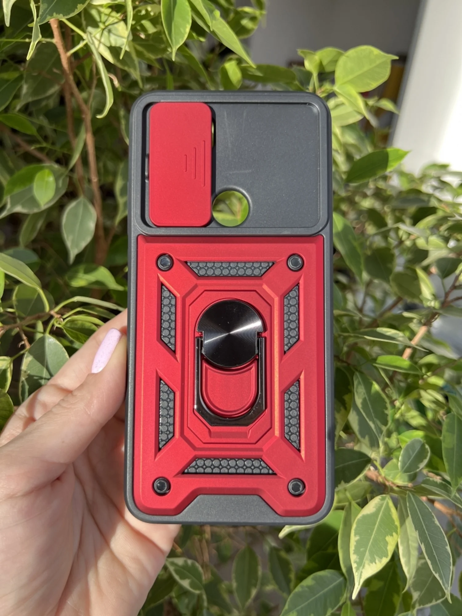Красный чехол противоударный armors для Xiaomi Redmi A1+ и A2+ и Poco C51 с защитой камеры