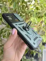 Зеленый чехол противоударный armors для Xiaomi Redmi A1+ и A2+ и Poco C51 с защитой камеры